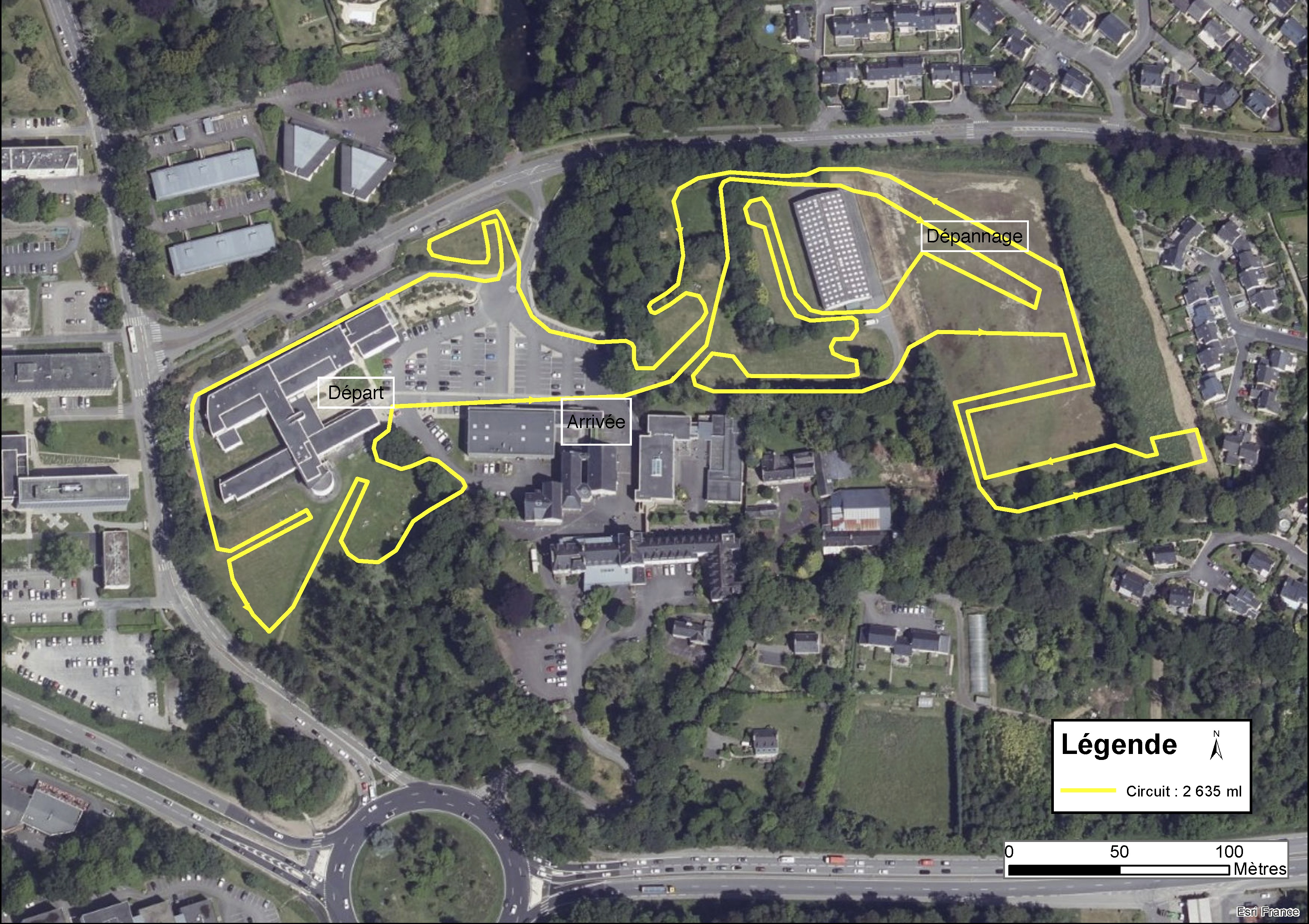 Plan du circuit Quimper